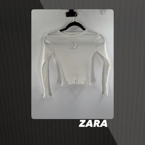 NWOT Zara Studded Moon Top